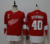 Youth Red Wings 40 Henrik Zetterberg Red Adidas Jersey